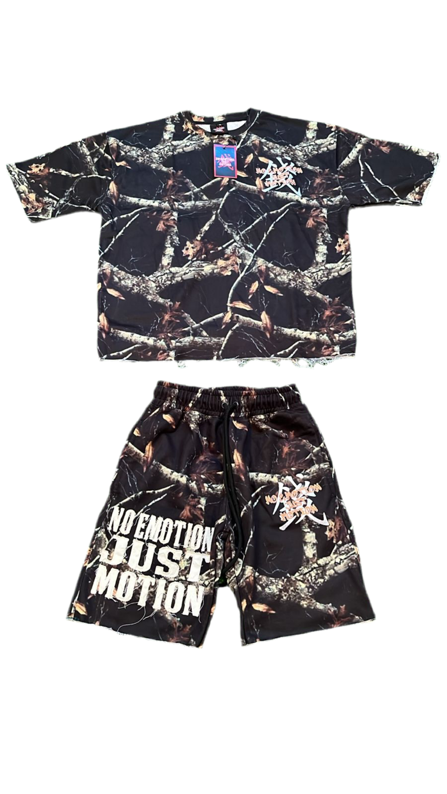 Black Camo shirt and shorts