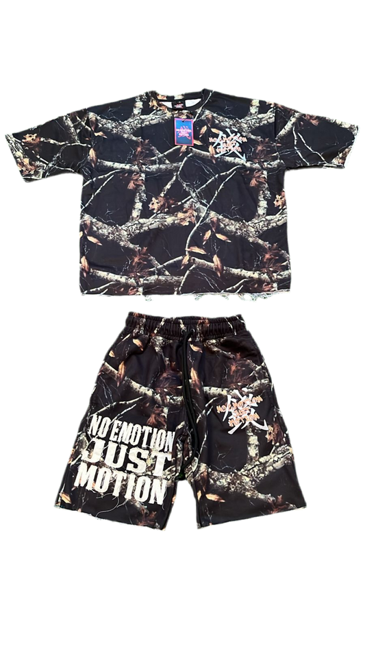 Black Camo shirt and shorts